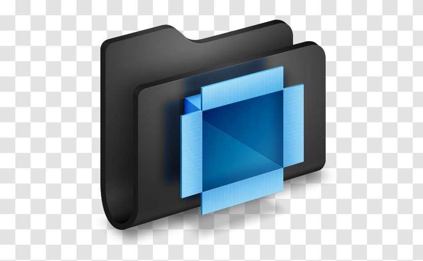 Angle Display Device Multimedia Font - Electronics - Dropbox Black Folder Transparent PNG