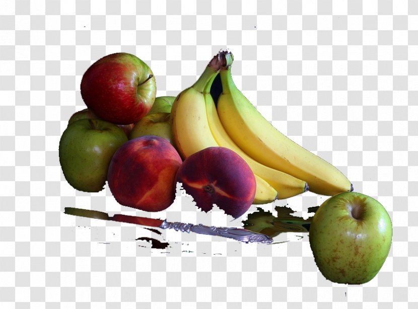 Banana Apple Still Life Fruit Auglis - Bananas Plums Transparent PNG