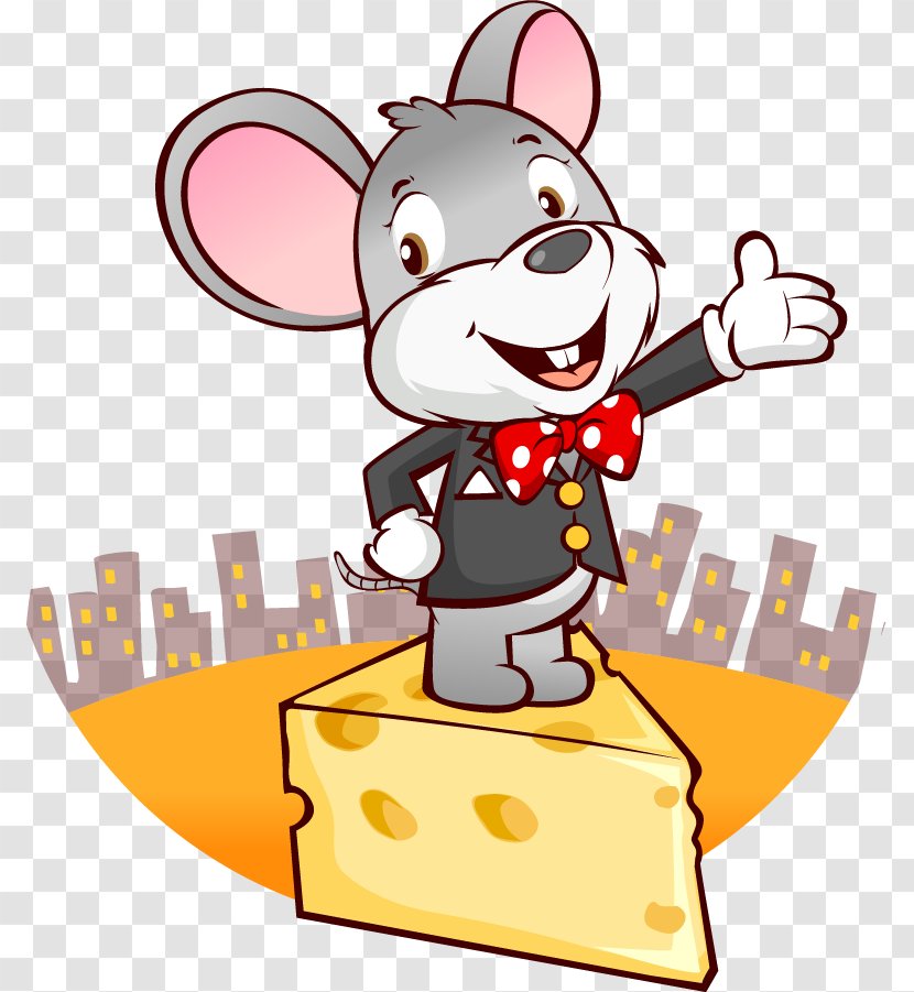 Cartoon Poster - Advertising - Vector Painted Mouse And Cheese Transparent PNG