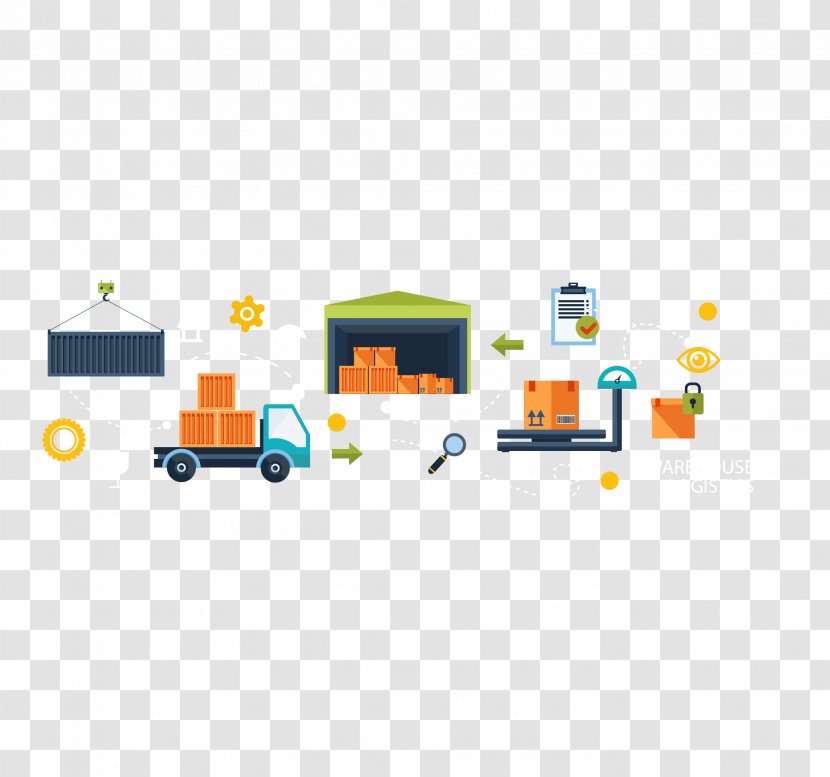 Logistics Warehouse Cargo - Distribution Resource Planning - Icon Vector Download Transparent PNG