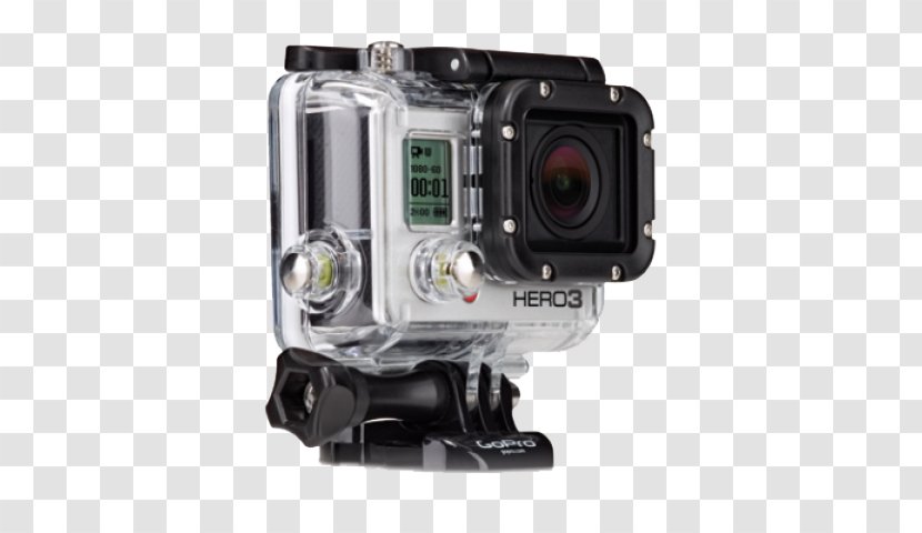GoPro HERO3 Black Edition White Action Camera Silver - Gopro Hero3 Transparent PNG