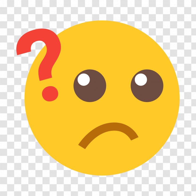 Emoji Emoticon Smiley Icon - Yellow - Question Marks Transparent PNG