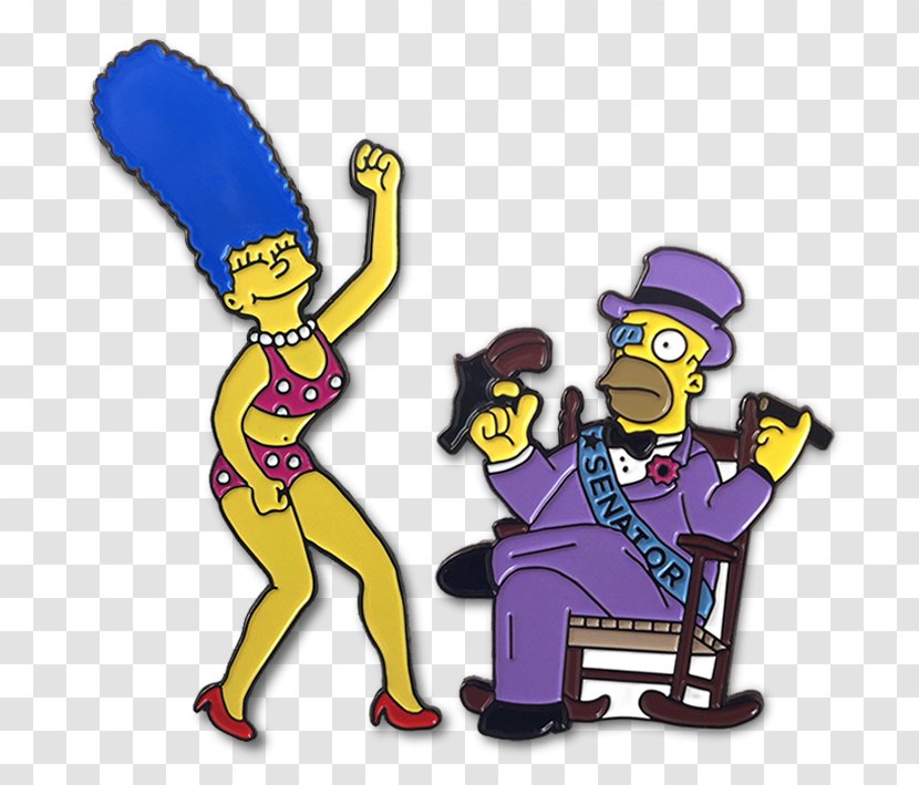 Homer Simpson Marge Mr. Burns Bart Lapel Pin - Mr Transparent PNG