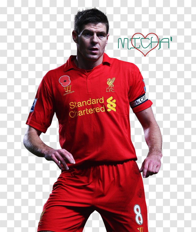 T-shirt Team Sport Liverpool F.C. Sleeve - Clothing - Steven Gerrard Transparent PNG