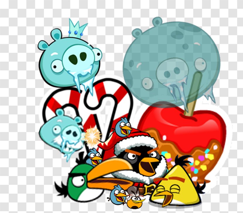 Angry Birds Seasons Christmas Go! - Heart Transparent PNG