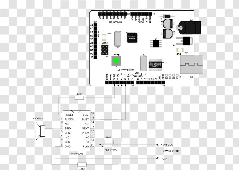Electronic Component Arduino Secure Digital Sound Electronics - Plan - High Impedance Transparent PNG