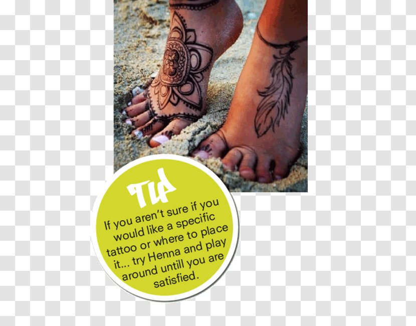 Abziehtattoo Foot Henna Idea - Tree - Ink Splash Sports Transparent PNG