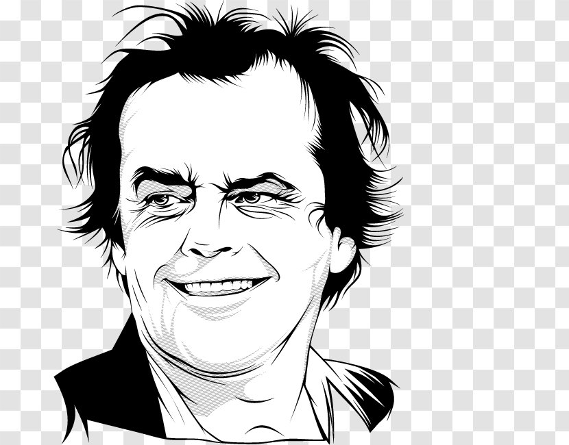 Jack Nicholson Portrait Photography Drawing - Flower - Cartoon Transparent PNG