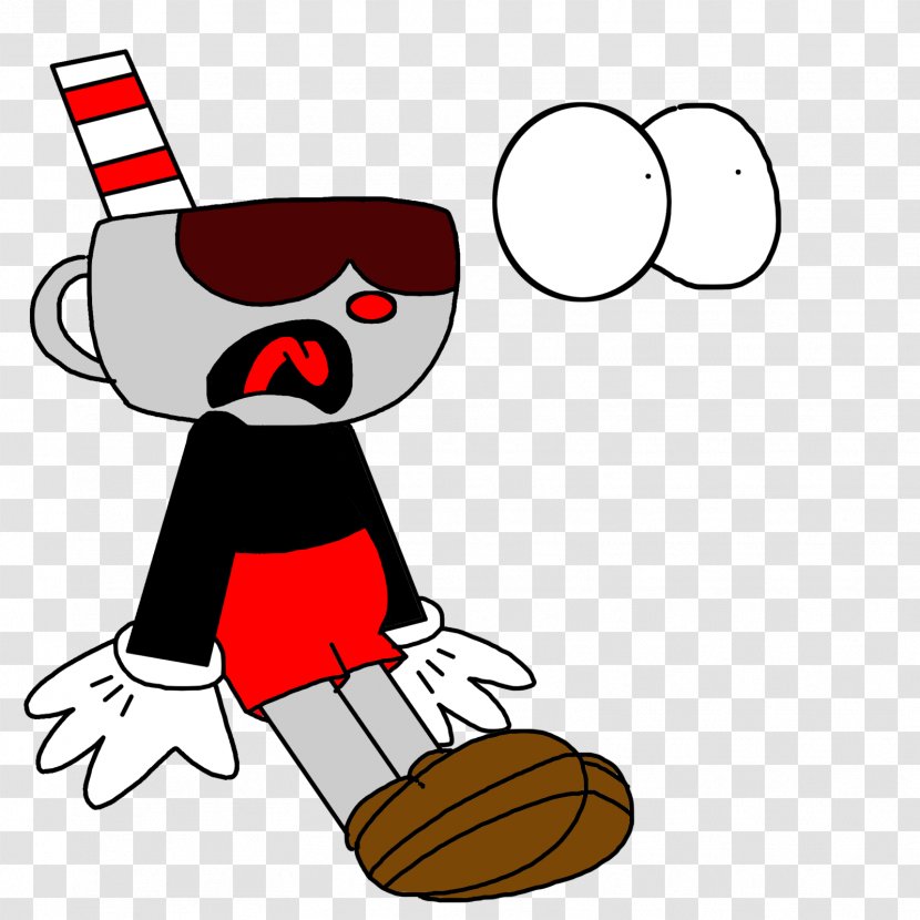 Cuphead Studio MDHR Pixel Art Clip - Fictional Character - Inked Transparent PNG