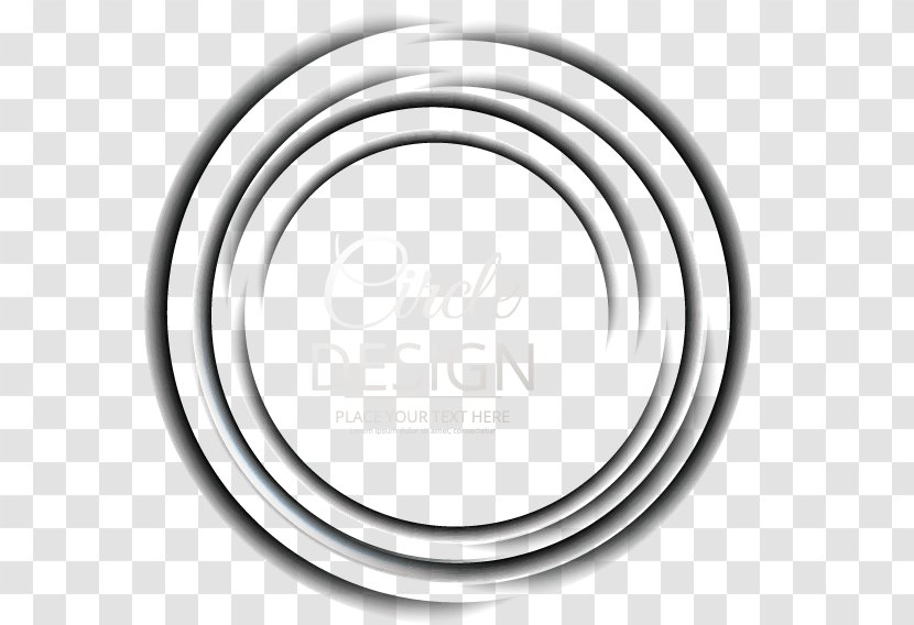 Brand White Circle Font - Black - Vector Painted Ring Transparent PNG
