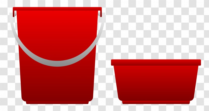 Bucket Clip Art - Red Transparent PNG
