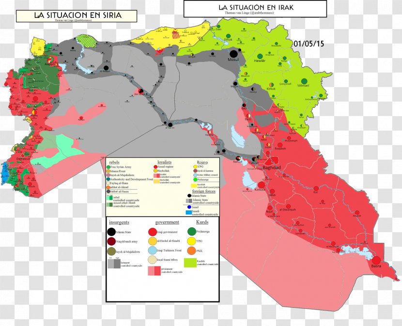 Syria Map Islamic State Of Iraq And The Levant Fallujah Mosul - War Transparent PNG