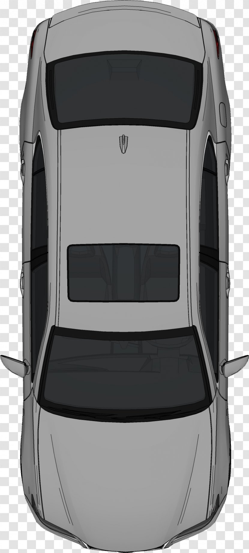 Car Clip Art - Black - Bed Top View Transparent PNG