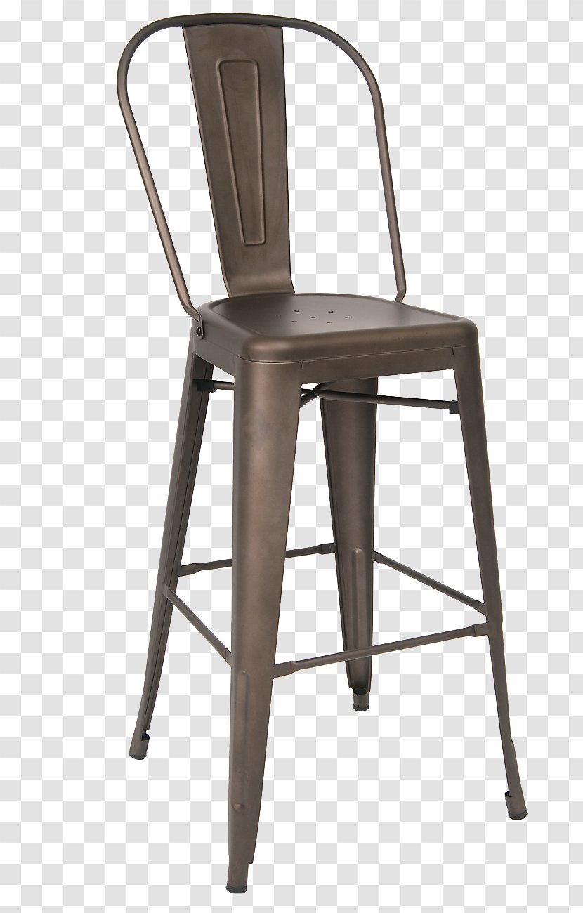 Tolix Bar Stool Chair Metal - Bronze Transparent PNG