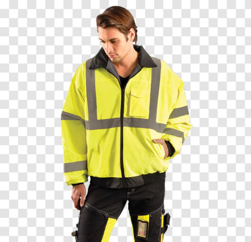 Hoodie High-visibility Clothing Flight Jacket Transparent PNG