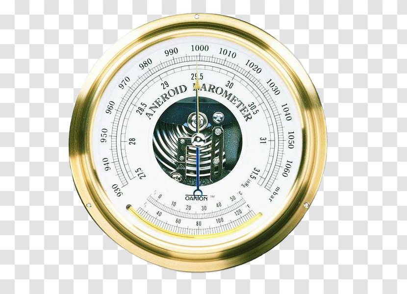 Aneroid Barometer Mercury Barograph Thermometer - Inch Of Transparent PNG
