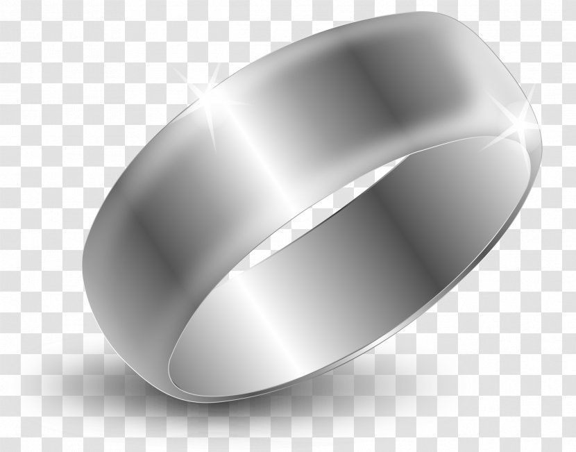 Wedding Ring Silver Jewellery - Platinum - Design Transparent PNG