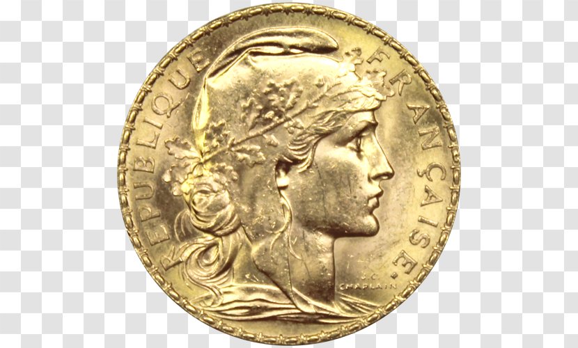 France Napoléon Gold Coin - Bullion Transparent PNG