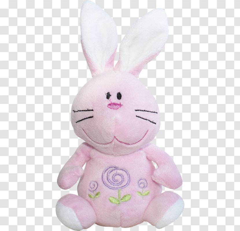 Rabbit Plush - Pink - Fluffy Bunny Transparent PNG