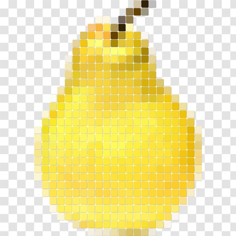 Fruit Pixel - Art - Mosaic Pear Transparent PNG