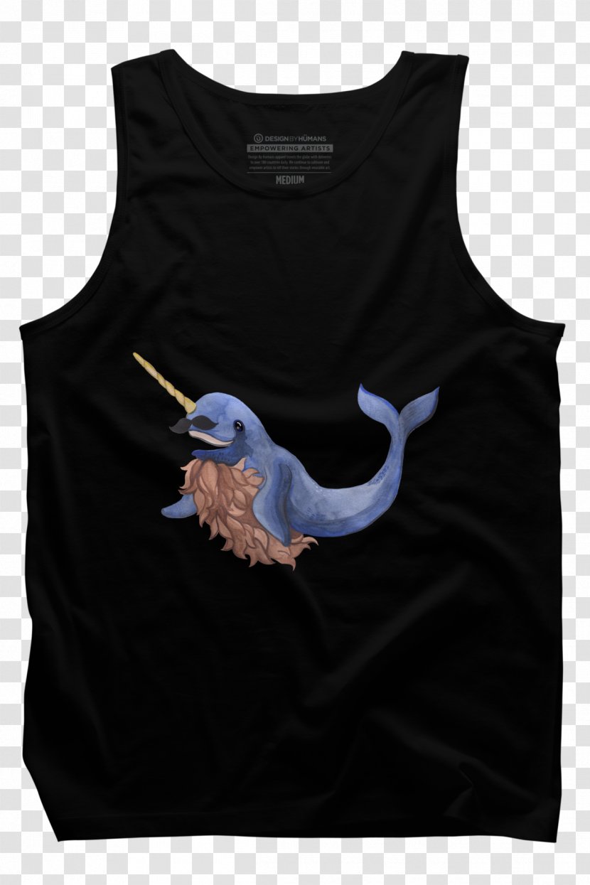 T-shirt Sleeveless Shirt Outerwear Cobalt Blue - Sleeve - Narwhal Transparent PNG