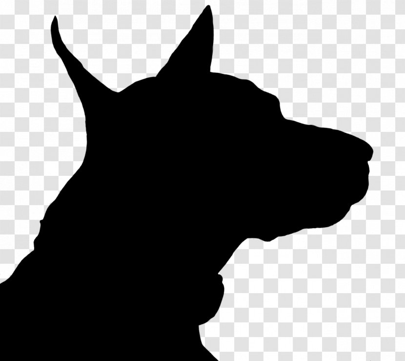 Dobermann Whiskers Silhouette Dog Breed Clip Art - Humour Transparent PNG