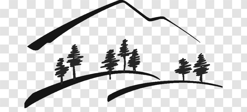 Drawing Line Art Rocky Mountains Clip - Ski Resort - Tree Transparent PNG