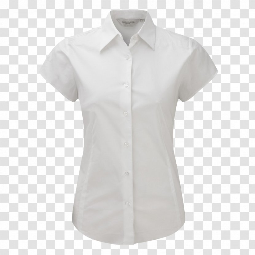T-shirt White Blouse Sleeve - Collar Transparent PNG