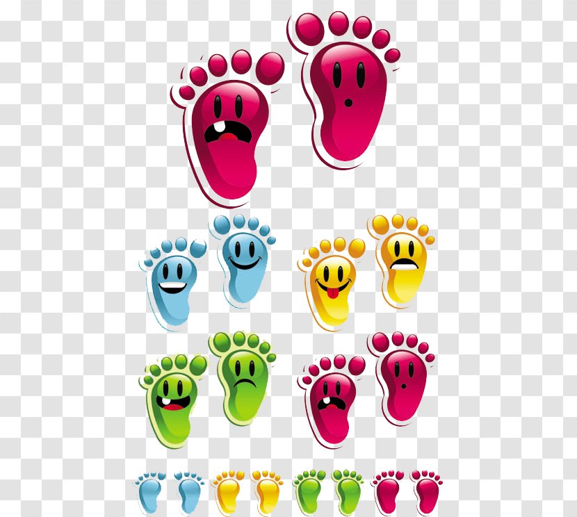 Footprint Royalty-free Clip Art - Foot - Vector Cartoon Footprints Transparent PNG