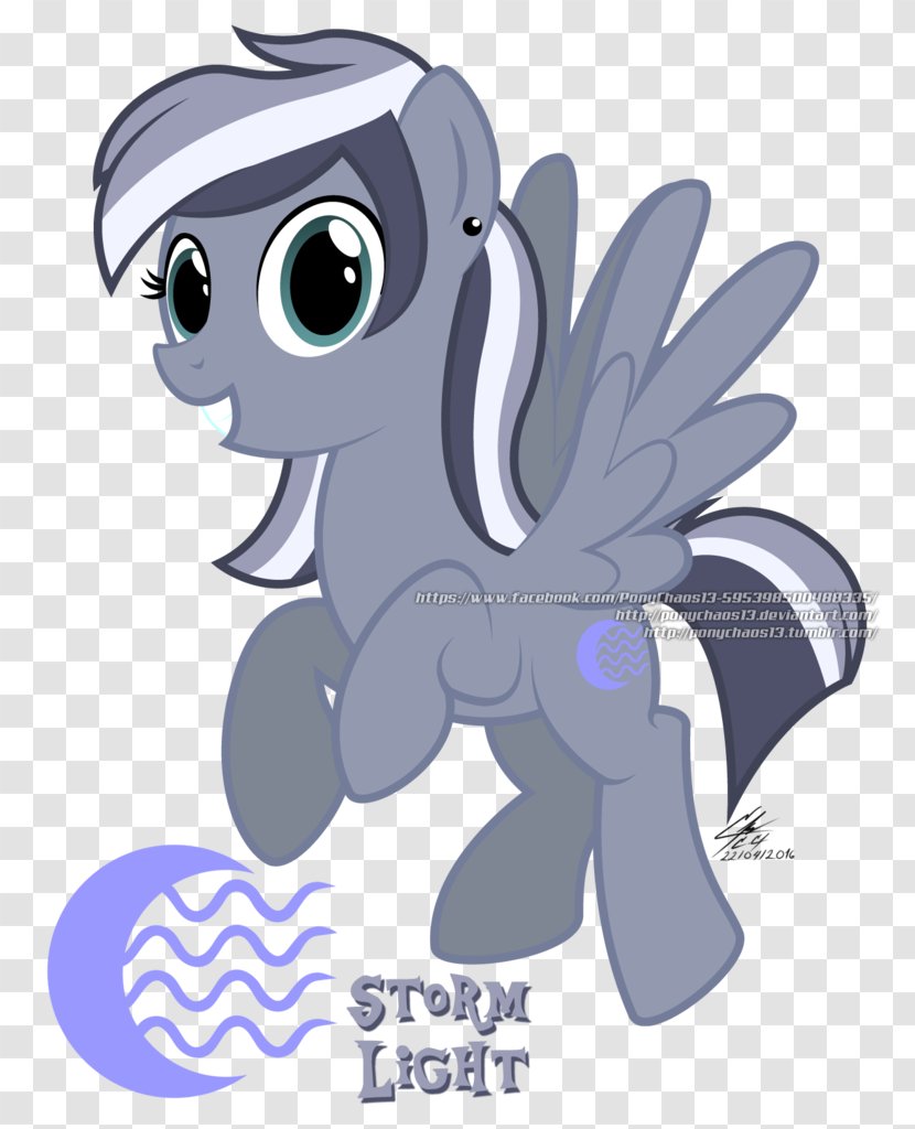 Pony DeviantArt Horse - Fictional Character - Lighting Storm Transparent PNG