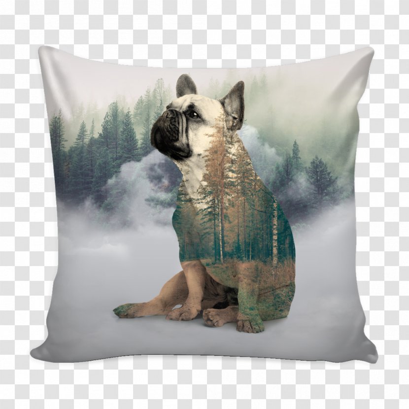 Dog Breed Throw Pillows Cushion - Snout - French Bulldog Transparent PNG