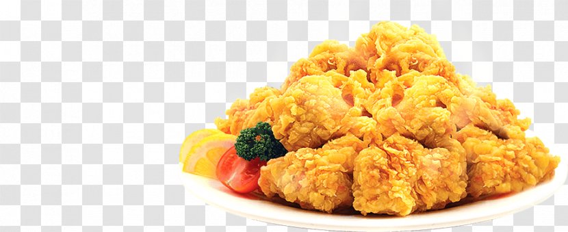 Chicken Nugget Fried Tempura Vegetarian Cuisine - Fast Food - Fry Transparent PNG