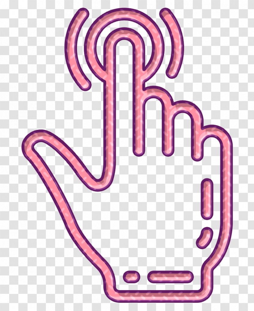 Hands Icon Tap Click - Finger Transparent PNG