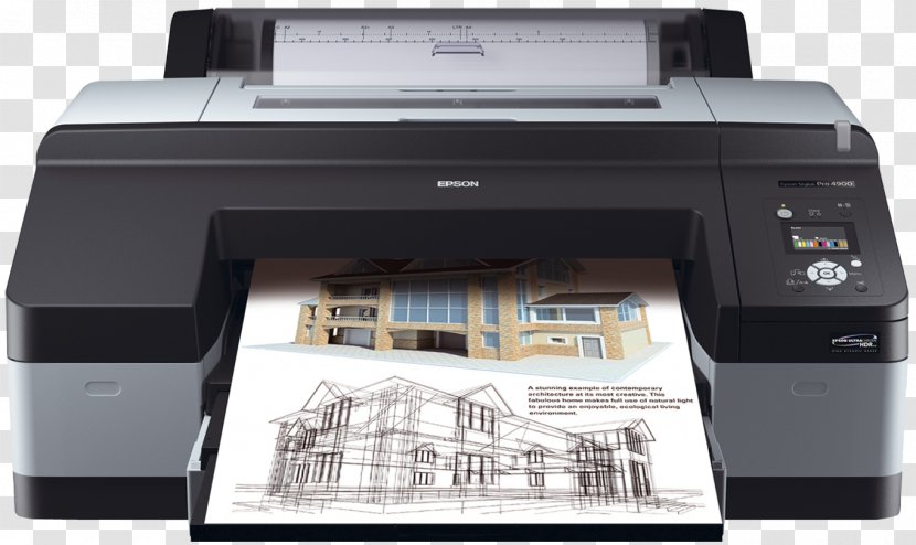 Wide-format Printer Epson Inkjet Printing - Office Supplies Transparent PNG