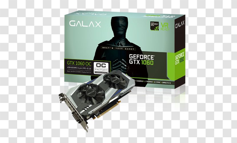 Graphics Cards & Video Adapters NVIDIA GeForce GTX 1060 英伟达精视GTX GALAXY Technology GDDR5 SDRAM - Nvidia Geforce Gtx 1050 Transparent PNG