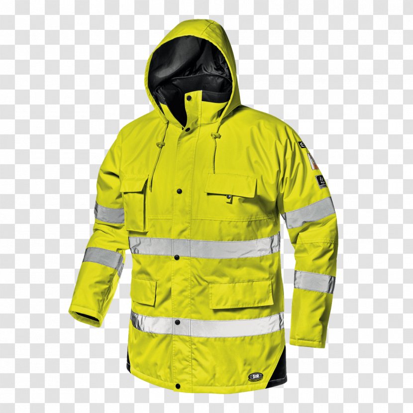 Raincoat Hoodie Jacket Clothing - Sweatshirt - Yellow Transparent PNG