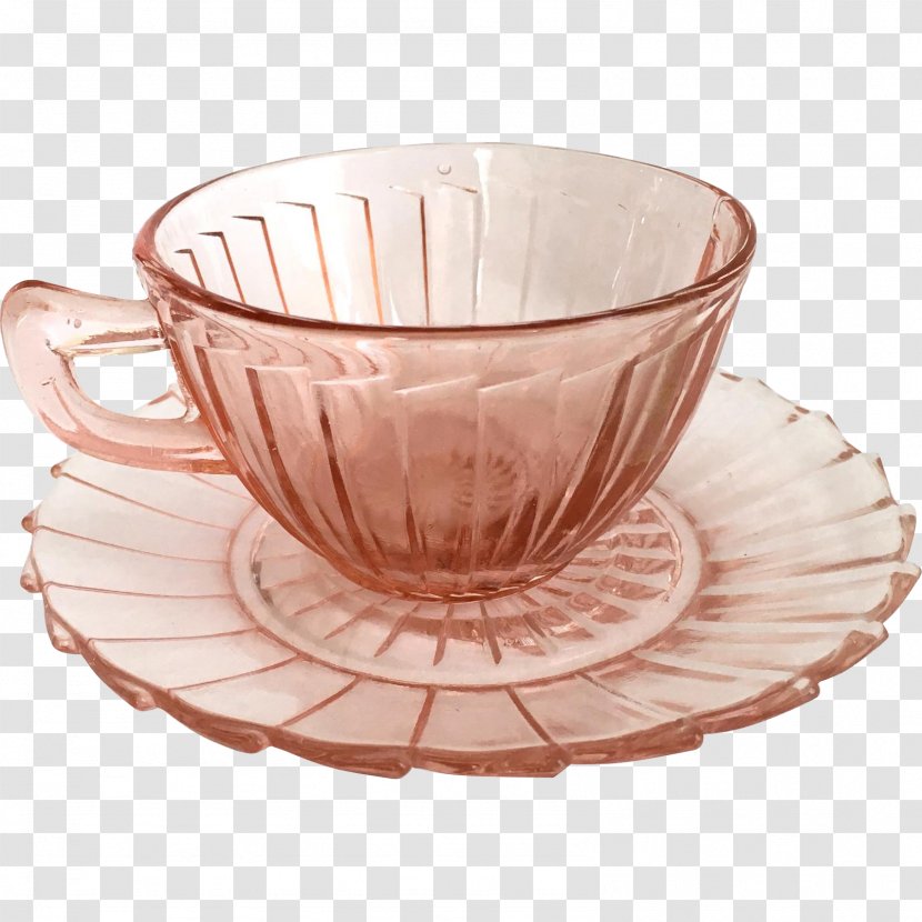Saucer Tableware Imperial Glass Company Coffee Cup Depression Transparent PNG