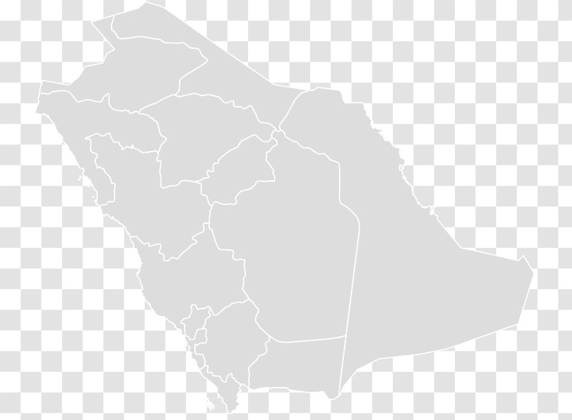 Saudi Arabia Map Photography - Black And White Transparent PNG