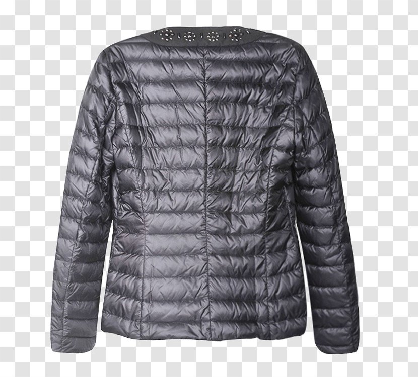 Leather Jacket Outerwear Moncler - Ms. Down Transparent PNG