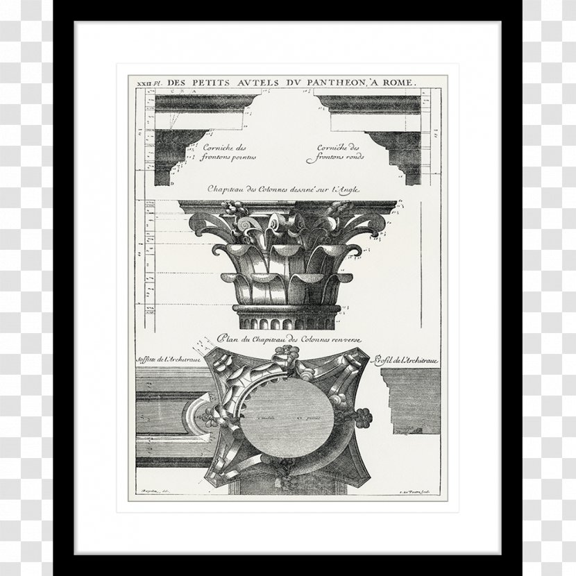 Fontana Del Pantheon Architrave Can Stock Photo - Black And White Transparent PNG