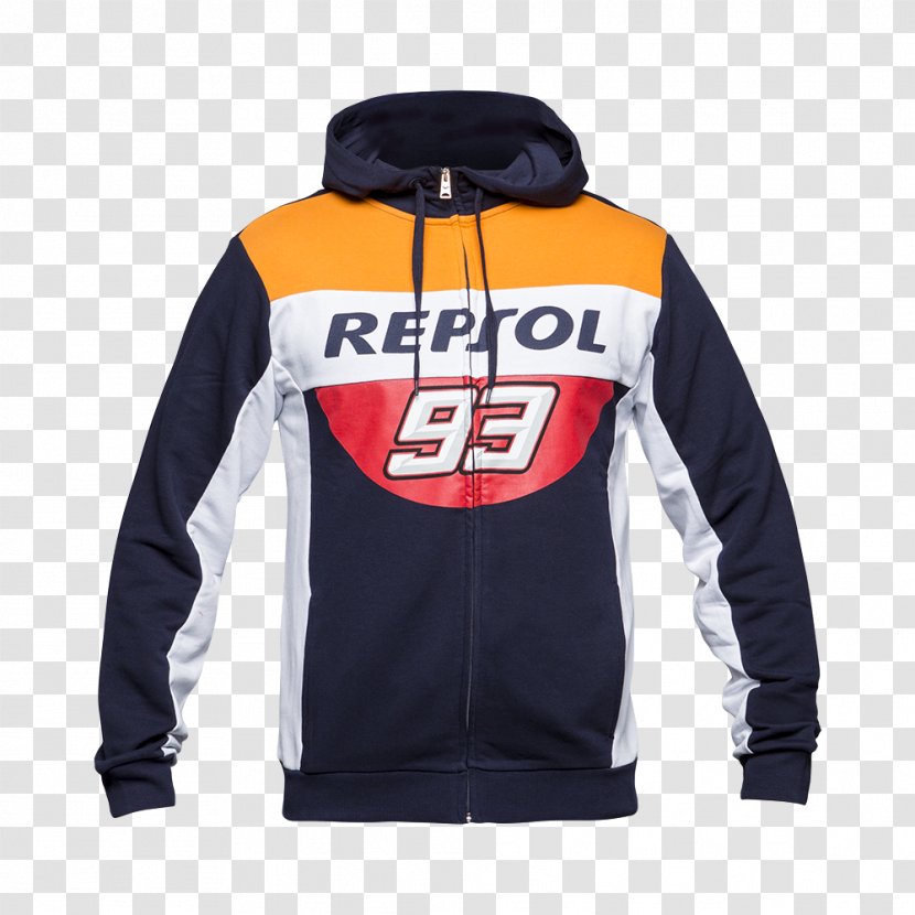 Hoodie T-shirt Repsol Jacket - Clothing - Marc Marquez Transparent PNG