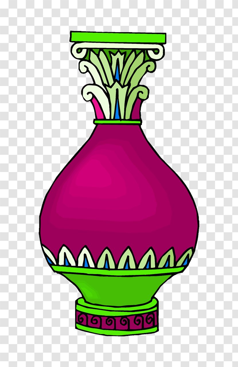 Clip Art Green Pink Vase Magenta Transparent PNG