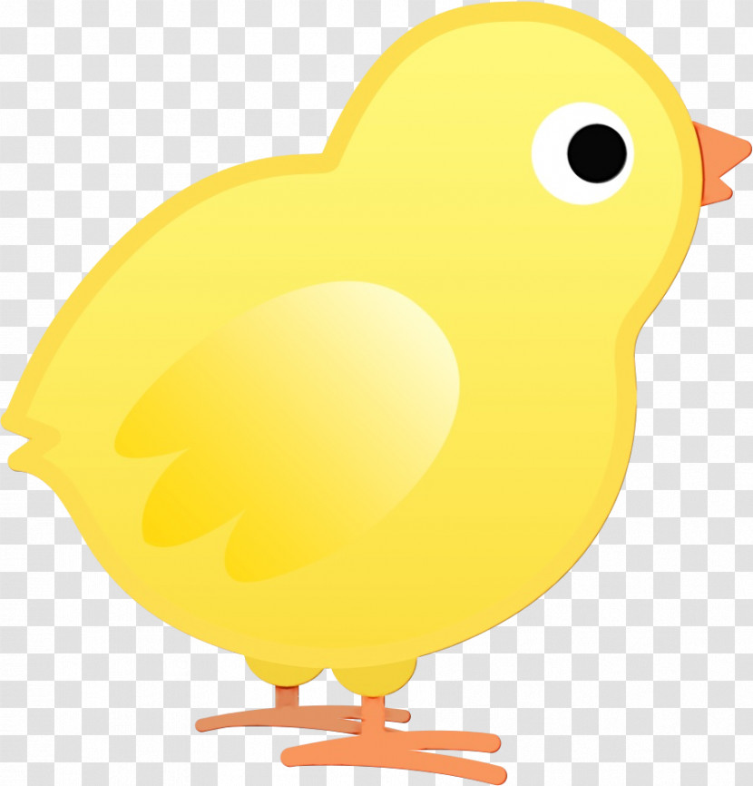 Yellow Beak Bird Cartoon Chicken Transparent PNG