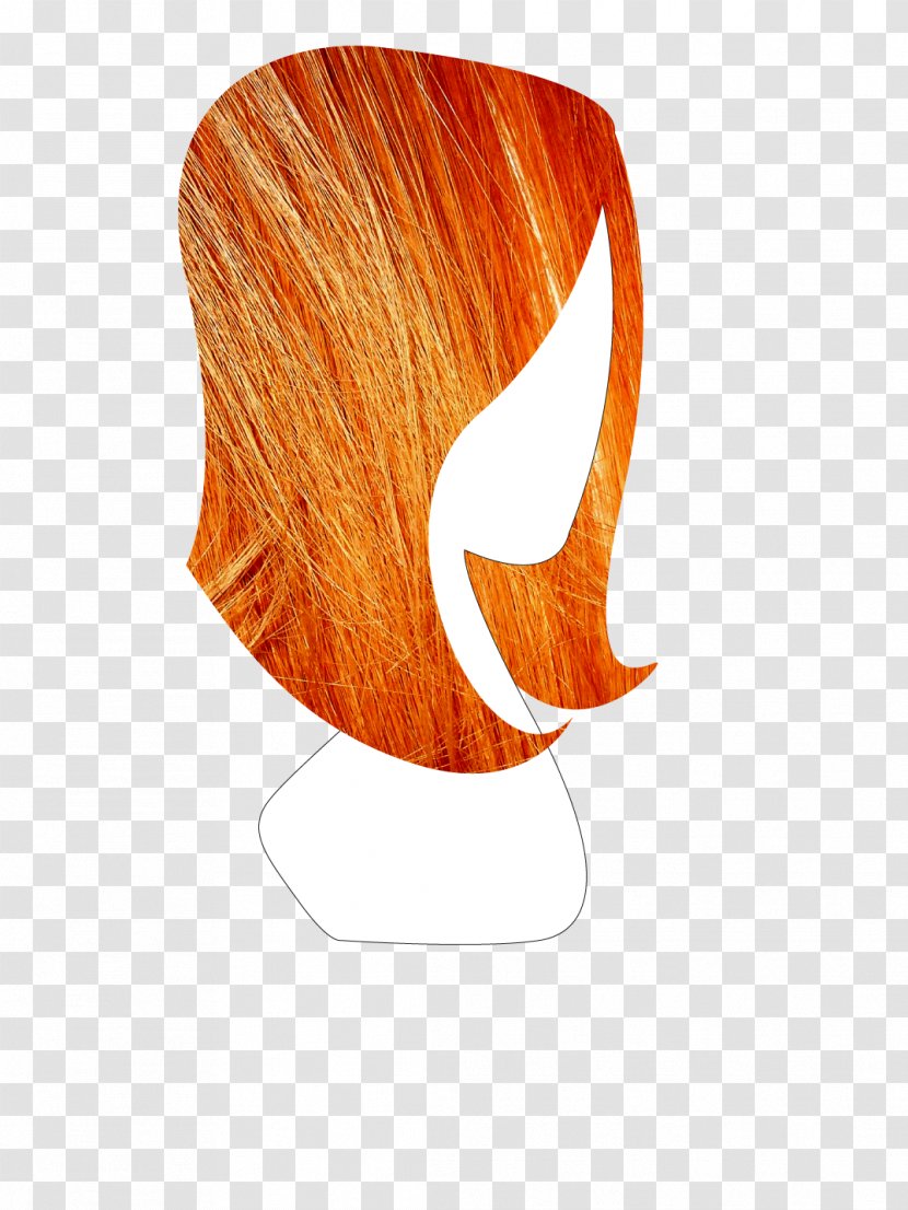 Hair Font - Orange Transparent PNG