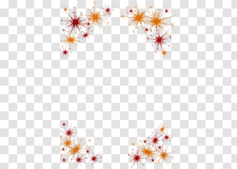 Borders And Frames New Year's Eve Day Clip Art - Twig - Fireworks Border Cliparts Transparent PNG