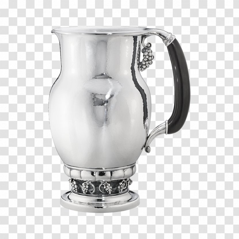 Jug Pitcher Wine Silver Georg Jensen A/S - Tableware Transparent PNG