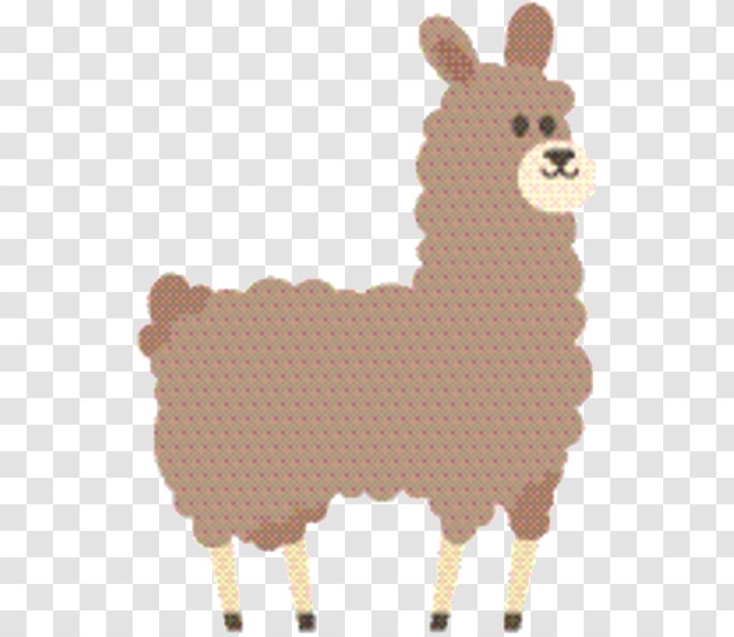 Llama Cartoon - Livestock - Fawn Wool Transparent PNG