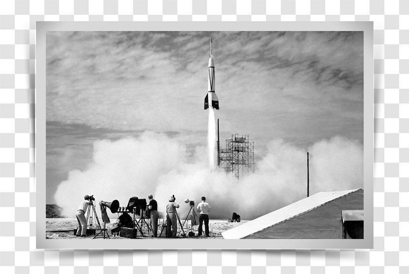 Cape Canaveral Marshall Space Flight Center Apollo Program Rocket Launch - Black And White Transparent PNG