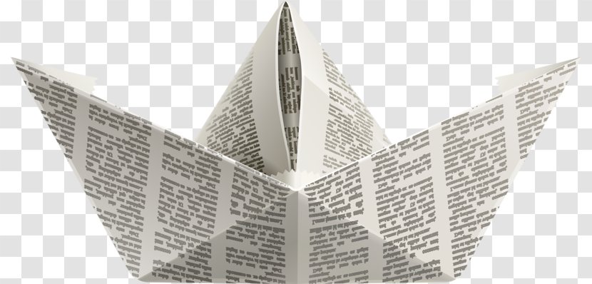 Paper Boat Origami Illustration - Craft - Newspaper Transparent PNG