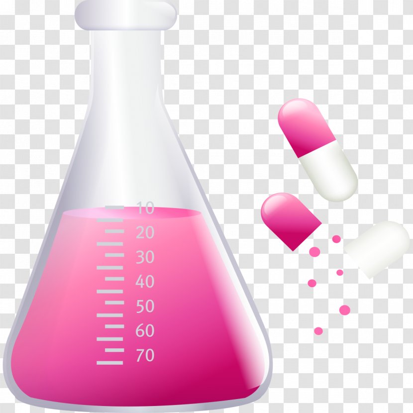 Chemistry Bottle Chemical Substance - Magenta - Pink Transparent PNG